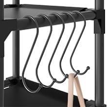 LUKYTOWER Tall Shoe Rack Narrow 10Tier Shoe Racks Organizer for Closet 10-15Pairs, Storage Rack for Shoes with 5Hooks, Sturdy Metal Shoe Shelf, Vertical Skinny Shoe Stand for Small Space