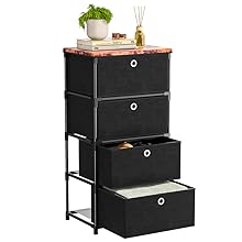 LUKYTOWER Fabric Storage Drawers Dresser and Chest of Drawers, Beautiful Small Dresser with Drawers, Sturdy 4 Drawer Dresser for Closet Dorm,Drawer Unit for Toys,Yarns